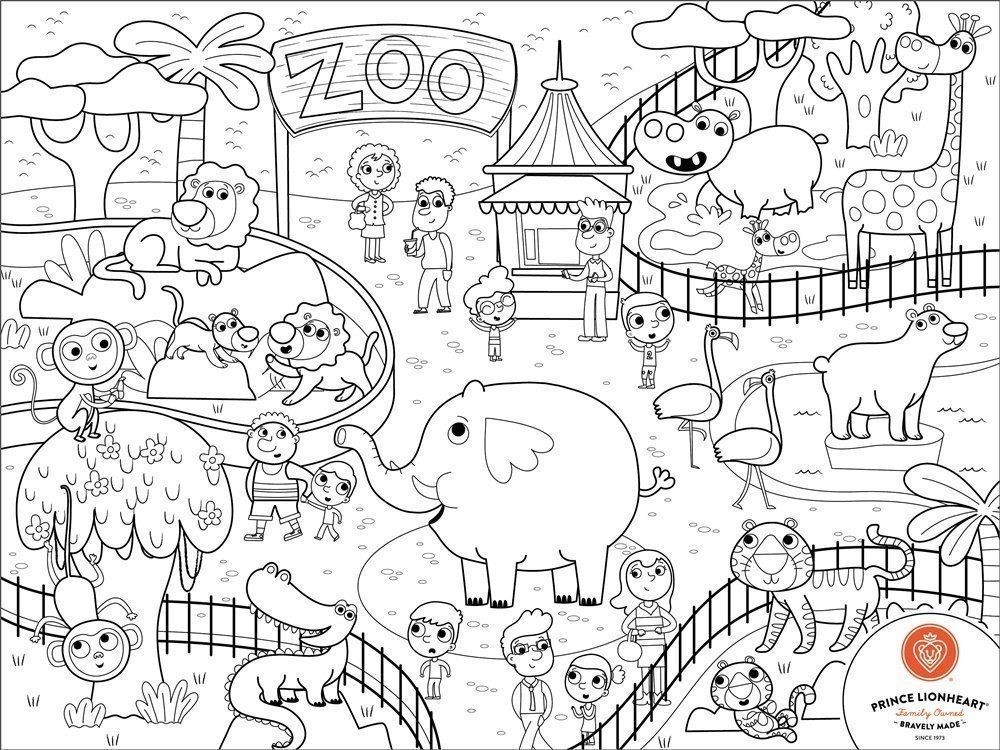 Set complet pentru desen cu plansa refolosibila din silicon Zoo Prince Lionheart